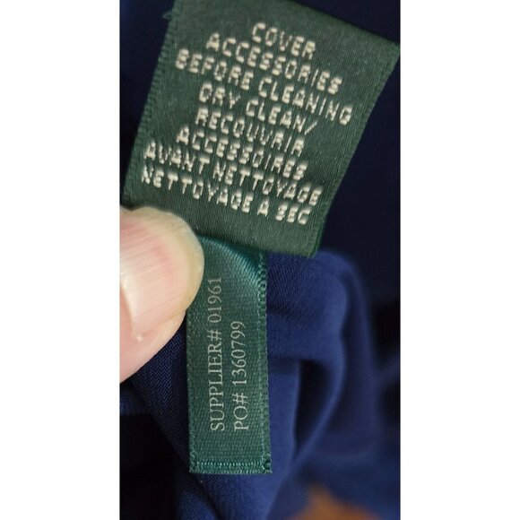 Navy Blue Evening Dress With Rhinestone Embellishments & Ruched Detail chic glam - Picture 8 of 10